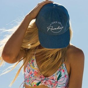 L*Space Denim Baseball Cap SLICE OF PARADISE Hat